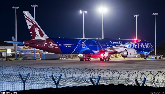 PPC Models Qatar Airways Boeing B777-300ER PSG Champions League 1/200 Aircraft Scale Model