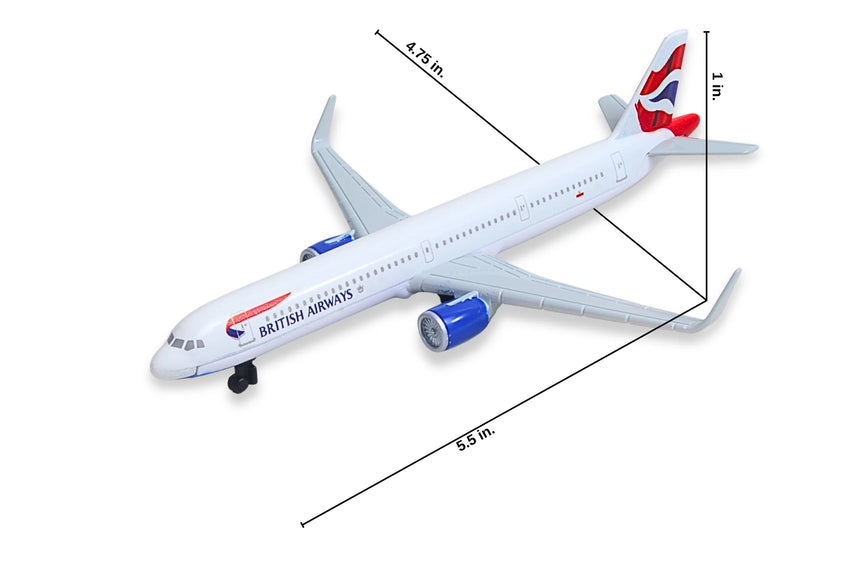 British Airways Airbus A321 Single Diecast Airplane Model Toy