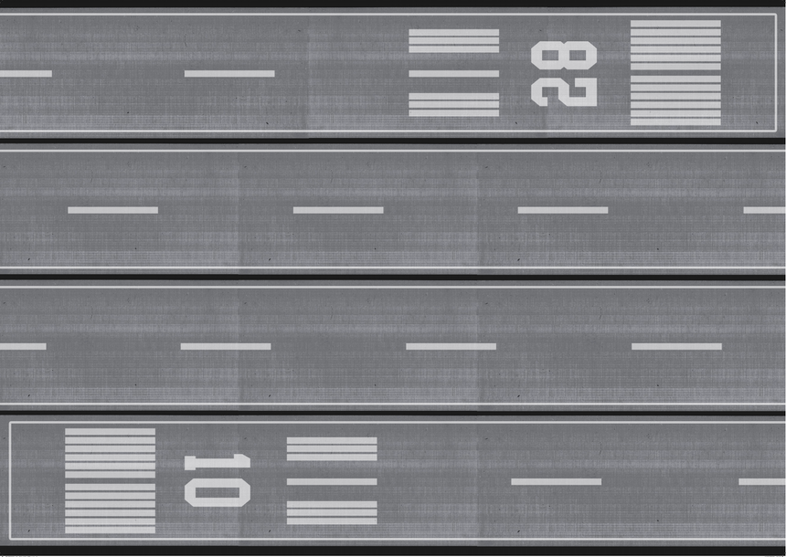 AMS 1/400 & 1/500 Scale Paper Airport Runway Mat