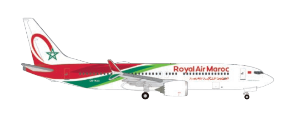 Herpa Royal Air Maroc Boeing 737 Max 8 – CN-MAX 1/500 Aircraft Scale Model
