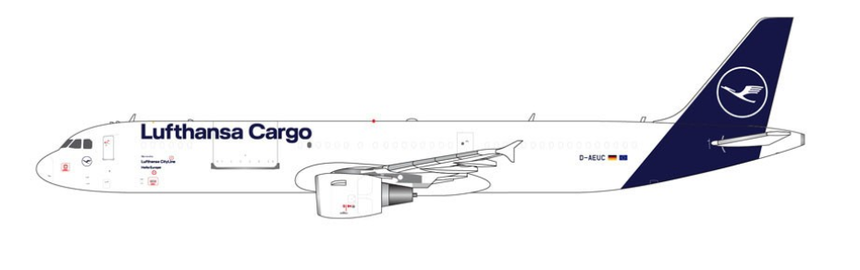GeminiJets Lufthansa Cargo A321PF D-AEUC 1/400 GJDLH2135