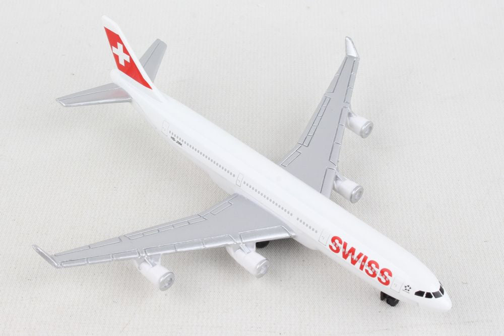 Swiss Airbus A340 Airplane Model Toy