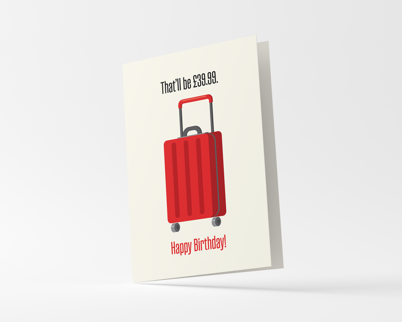Suitcase Birthday Card With Envelope
