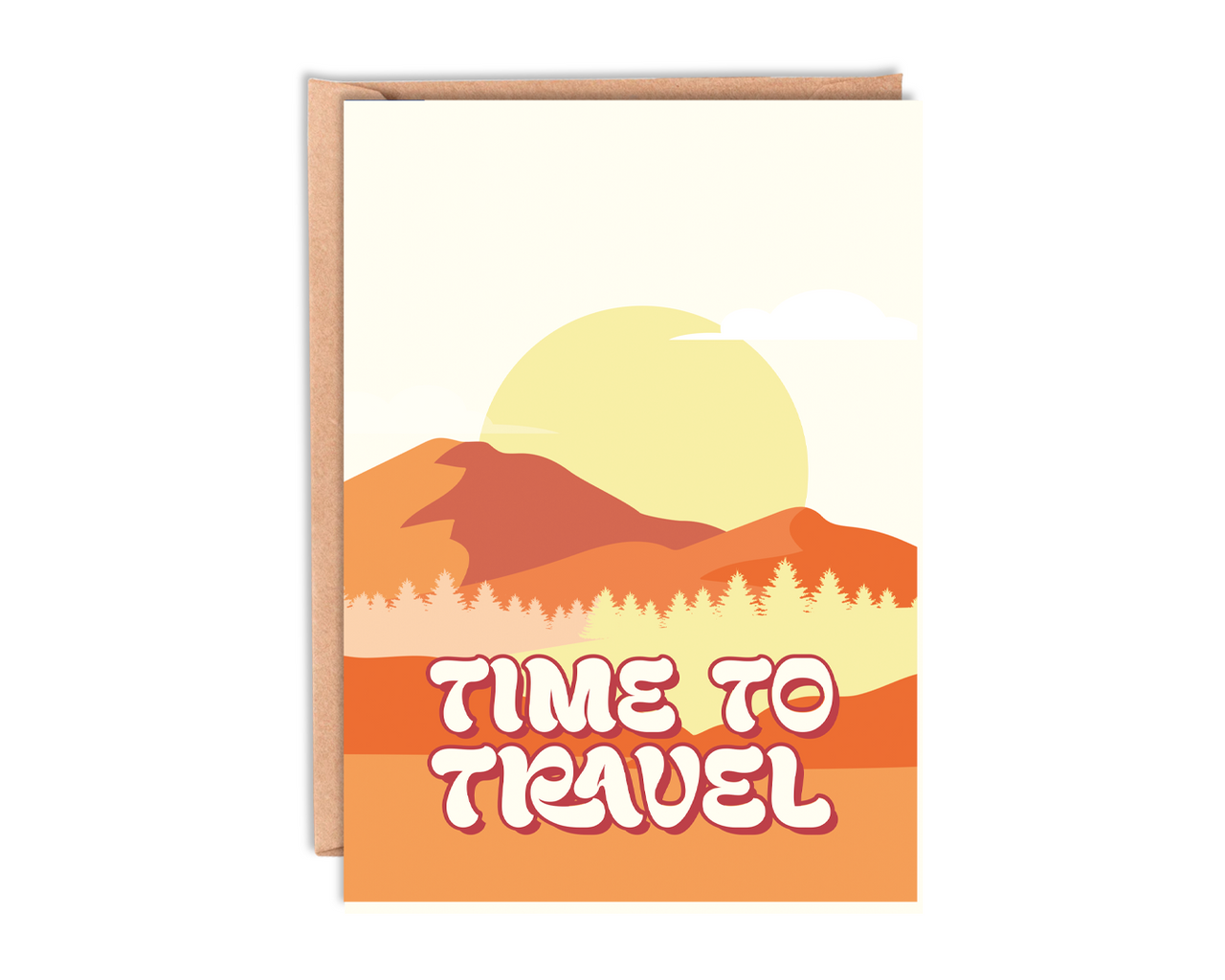 Time to Travel Blank Card With Envelope