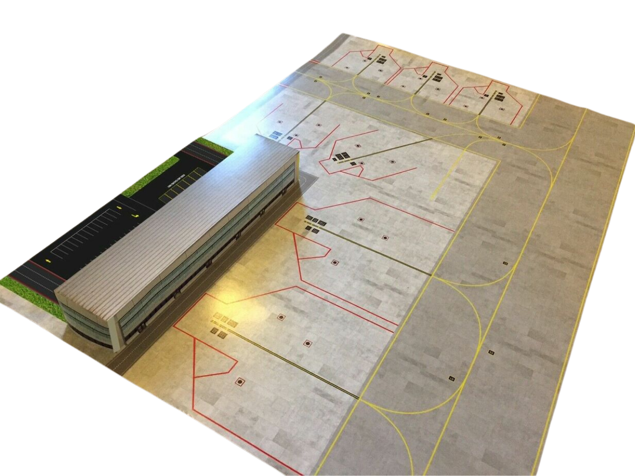 AMS 1/400 & 1/500 Scale Paper Airport Mat With Terminal