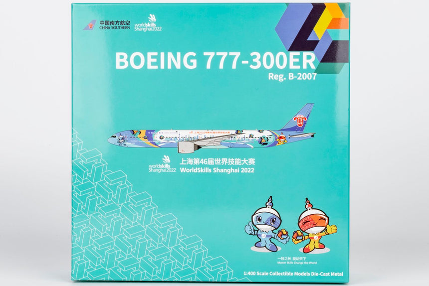 NG Models China Southern Airlines (WorldSkills Shanghai 2022 上海世赛号) Boeing 777-300ER B-2007 1/400 Aircraft Scale Model
