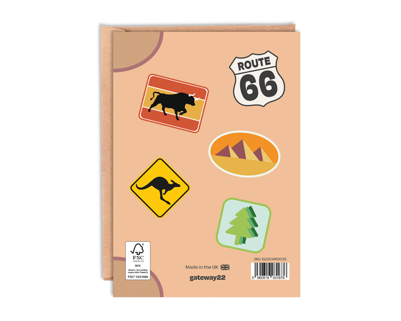 Well Travelled Suitcase Birthday Card With Envelope