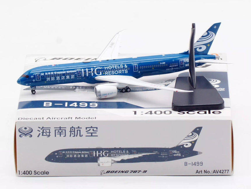 Aviation400 Hainan Airlines Boeing 787-9 Dreamliner "IHG Hotels & Resorts" B-1499 (with detachable gear) 1/400 Scale