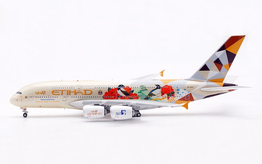 Aviation400 Etihad Airways "Choose South Korea" A6-APD detachable gear Airbus A380-800 1/400 Aircraft Scale Model