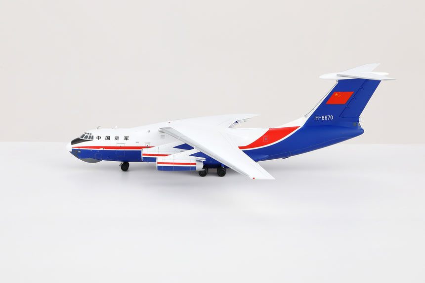 SQ Wings Chinese Air Force (PLAAF) Combat Ilyushin Il-76TD H-6670 1/200 Scale Model