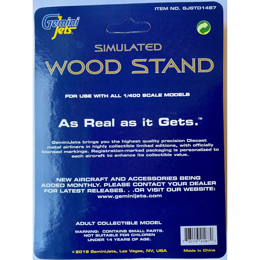 Gemini Jets Simulated Wood Stand 1/400 Scale