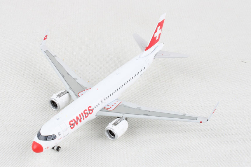Phoenix Swiss Airbus A320Neo HB-JDC Red Nose 1/400 Aircraft Scale Model