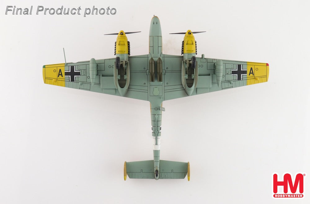 Hobby Master BF 110E-2 3U+AR, 7./ZG 26, Italy 1941 (special weathered version) 1/72 Scale