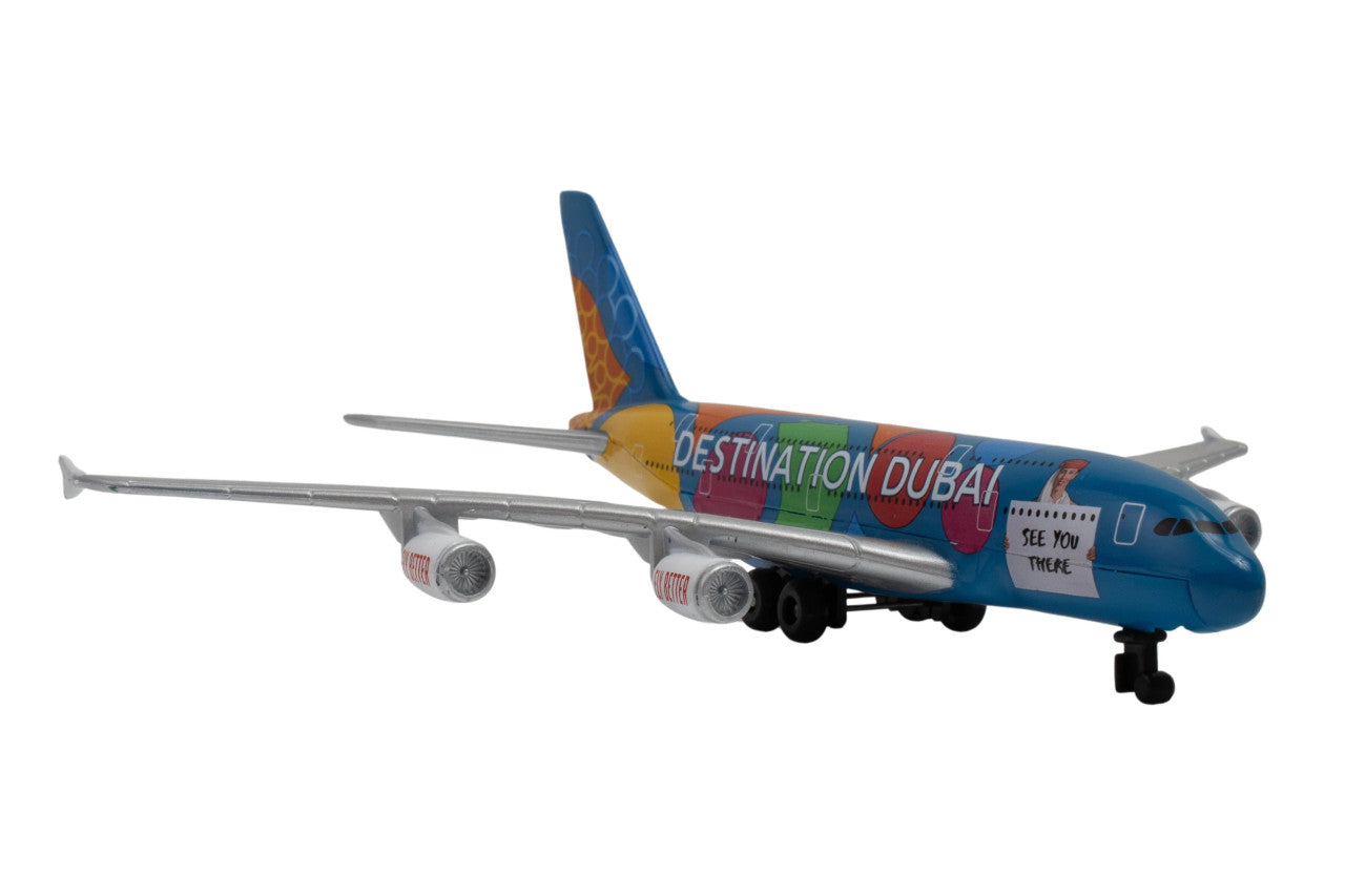 Emirates Airbus A380 Magic of Dubai Single Diecast Airplane Model Toy
