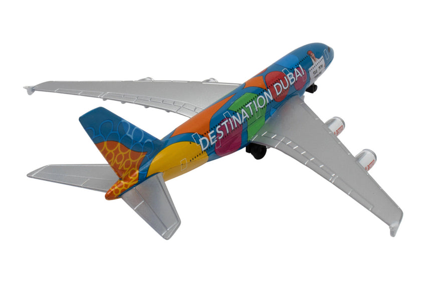 Emirates Airbus A380 Magic of Dubai Single Diecast Airplane Model Toy