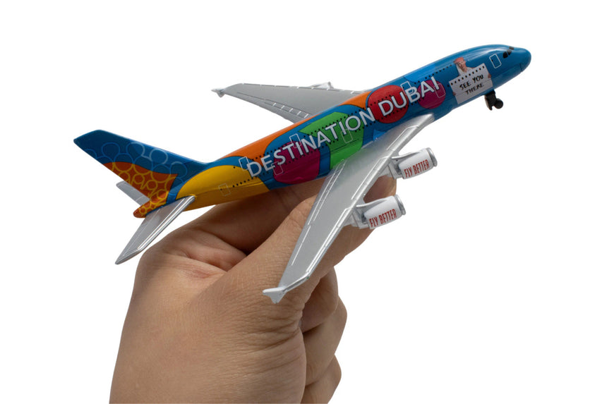 Emirates Airbus A380 Magic of Dubai Single Diecast Airplane Model Toy