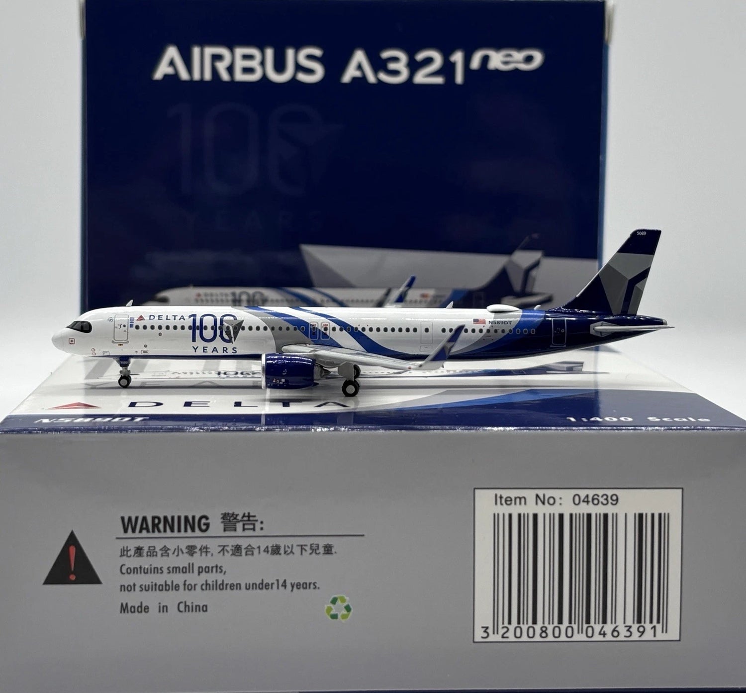 Phoenix Delta Air Lines 100th Airbus A321neo N589DT 1/400 Aircraft Scale Model