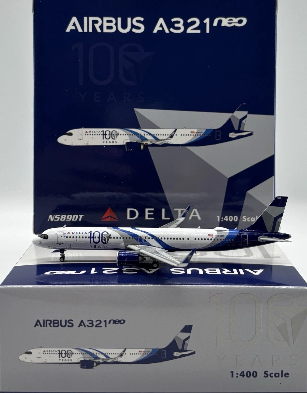 Phoenix Delta Air Lines 100th Airbus A321neo N589DT 1/400 Aircraft Scale Model