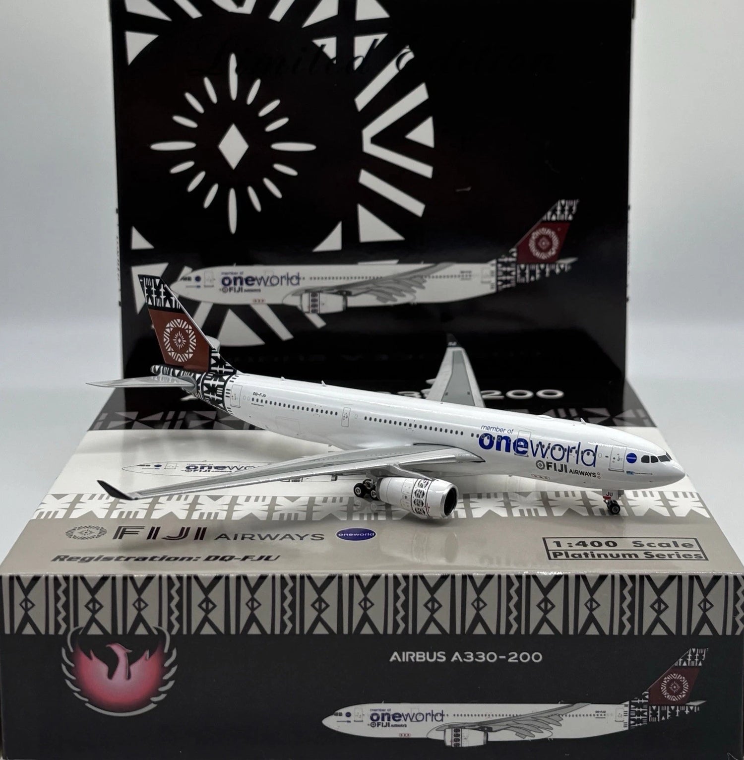 Phoenix Fiji Airways Oneworld Airbus A330-200 DQ-FJU 1/400 Aircraft Scale Model