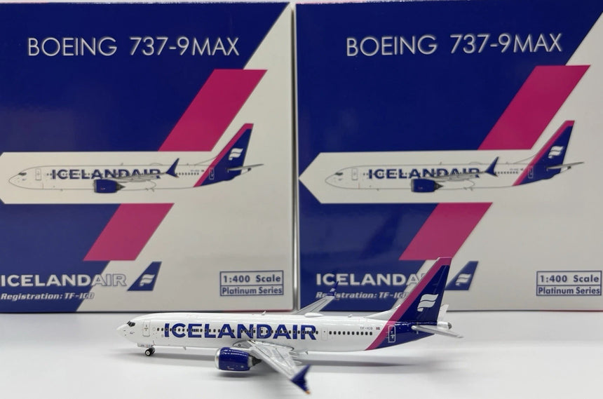 Phoenix Icelandair Boeing 737-900Max Purple Tail TF-ICD 1/400 Aircraft Scale Model