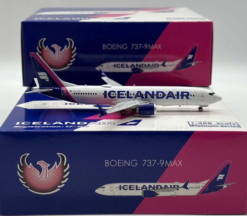 Phoenix Icelandair Boeing 737-900Max Purple Tail TF-ICD 1/400 Aircraft Scale Model