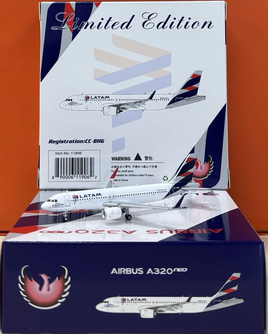 Phoenix Latam Airbus A320Neo CC-BHG 1/400 Aircraft Scale Model
