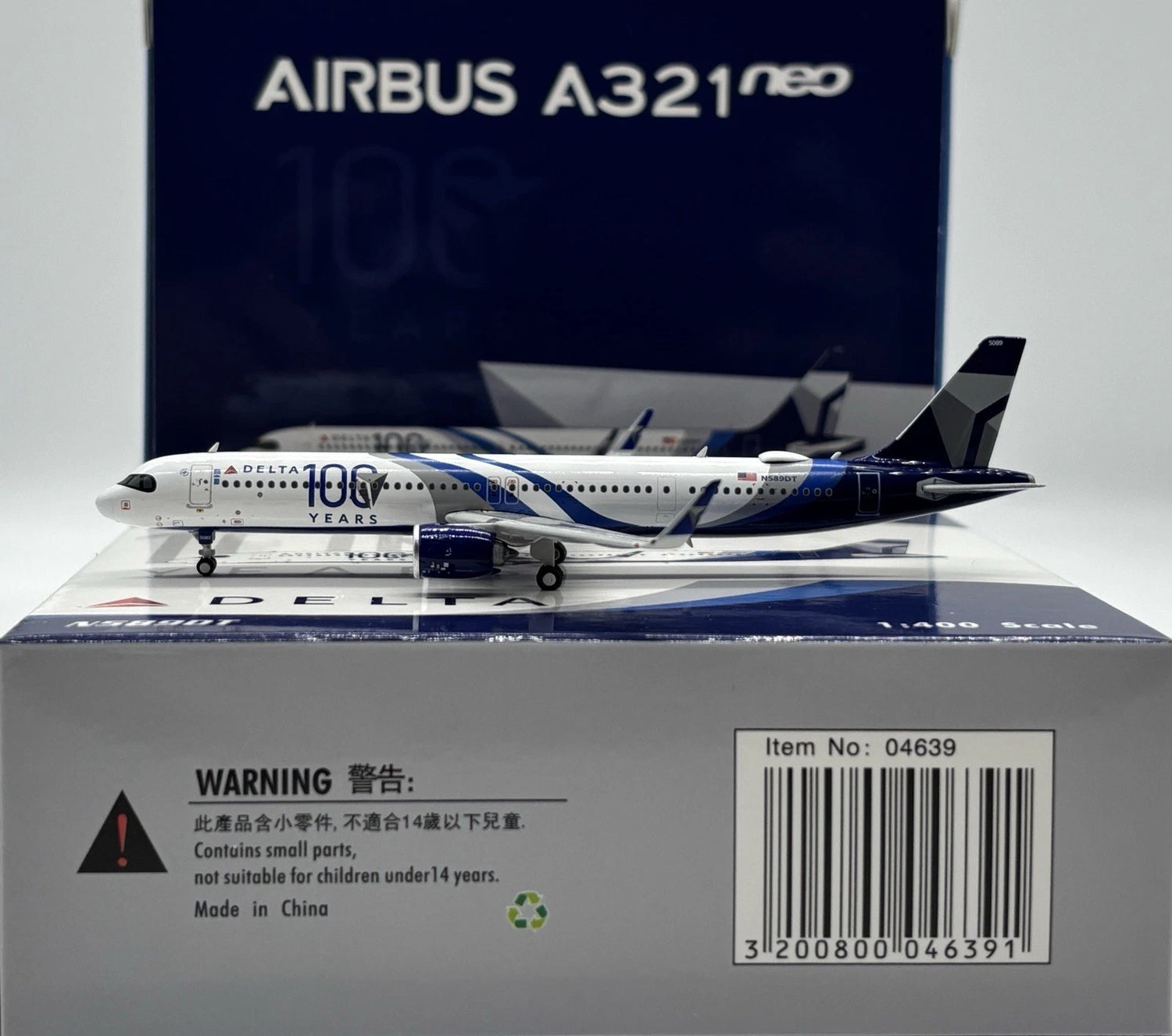 Phoenix Delta Air Lines 100th Airbus A321neo N589DT 1/400 Aircraft Scale Model