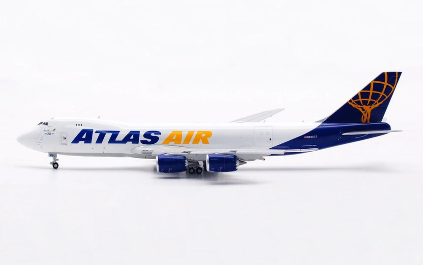 HX Models Atlas Air Boeing B747-8F N860GT Flaps-Down Version 1/400 Scale