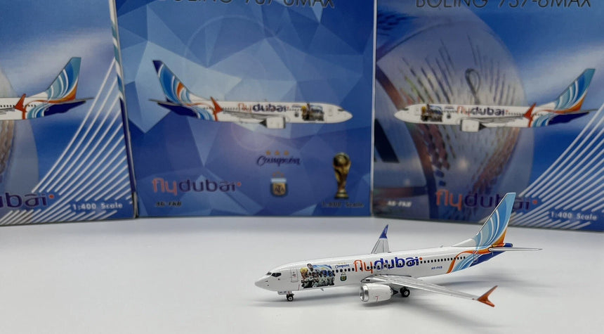 Phoenix FlyDubai Boeing 737-800Max A6-FKB 1/400 Aircraft Scale Model