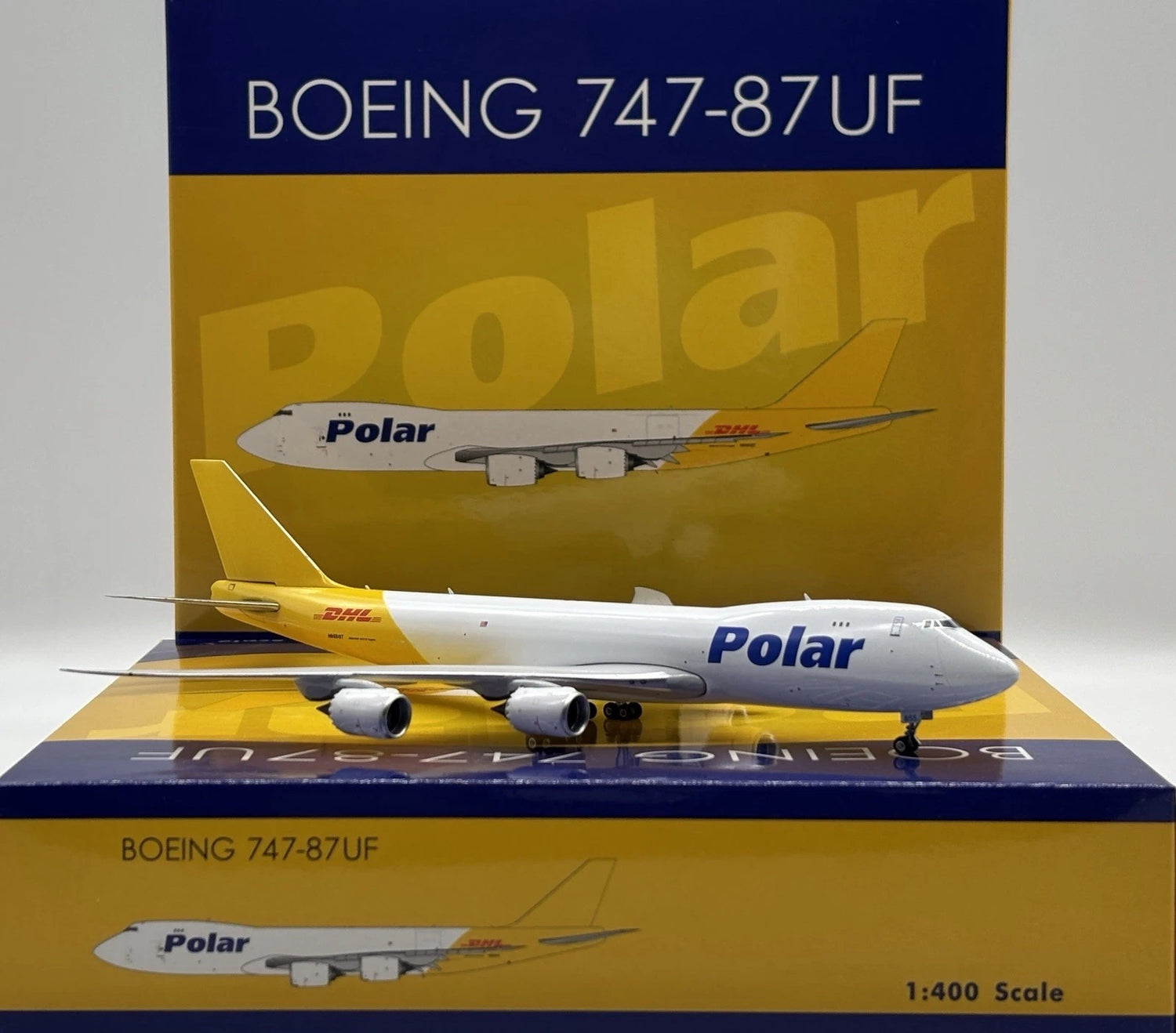 Phoenix DHL Polar Boeing 747-87UF N855GT 1/400 Aircraft Scale Model