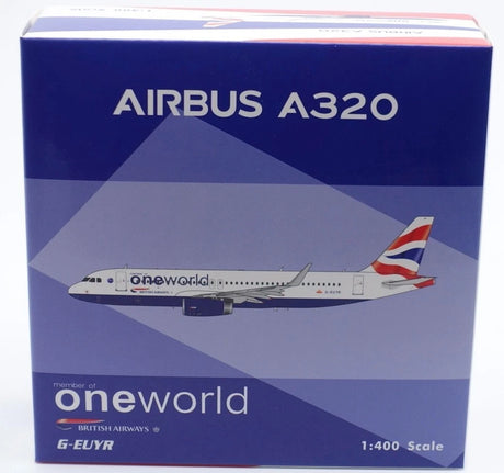 Phoenix British Airways Airbus A320 One World G-EUYR 1/400 Aircraft Scale Model