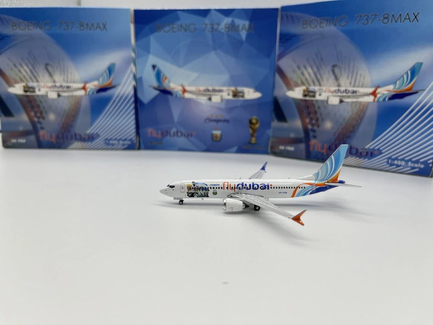Phoenix FlyDubai Boeing 737-800Max A6-FKB 1/400 Aircraft Scale Model