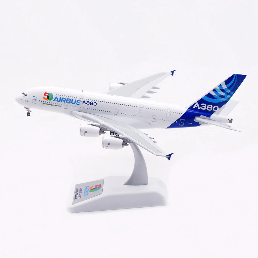 Aviation400 Airbus Industrie Airbus A380 "50 Years Pioneering Progress" F-WWOW (with metal stand and detachable gear) 1/400 Aircraft Scale Model