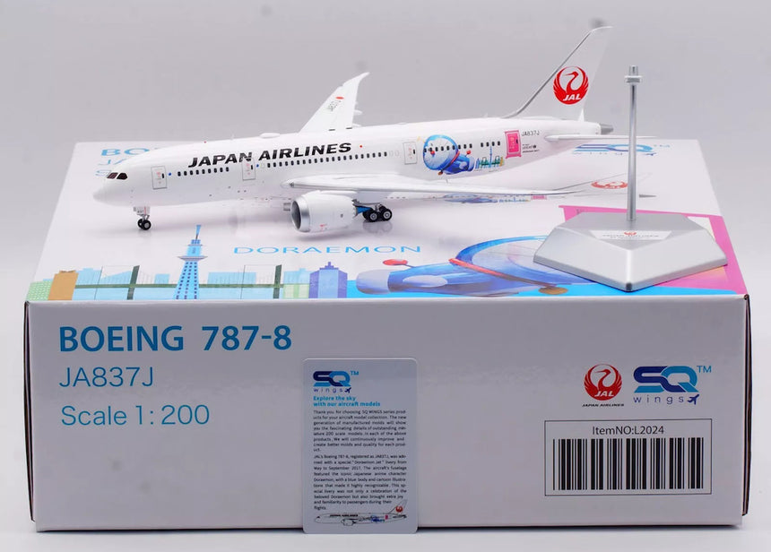 SQ Wings JAL "Doraemon Jet" Boeing B787-8 JA837J 1/200 Scale