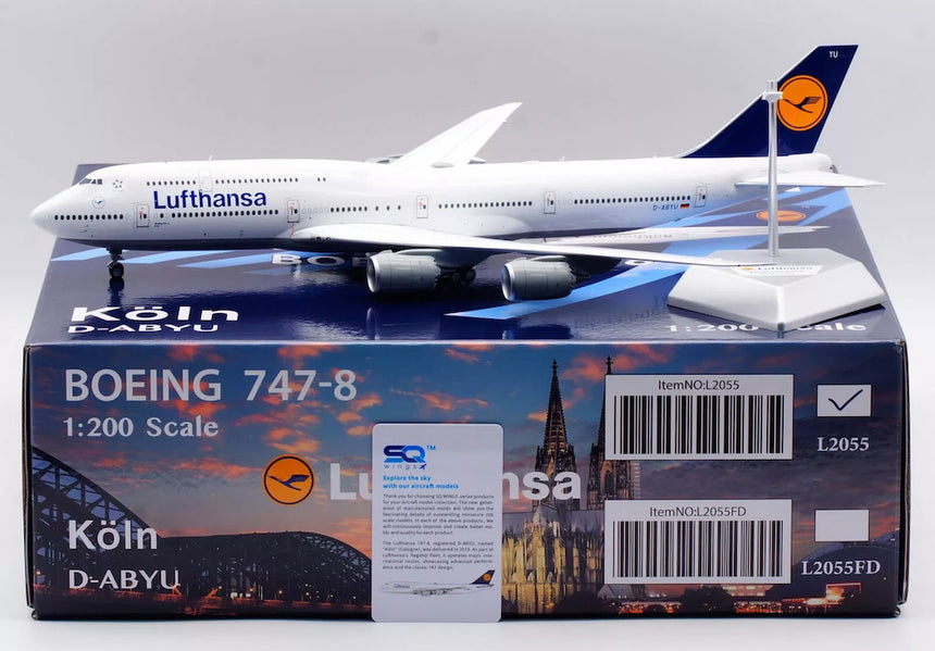 SQ Wings Lufthansa Boeing B747-8 D-ABYU 1/200 Aircraft Scale Model