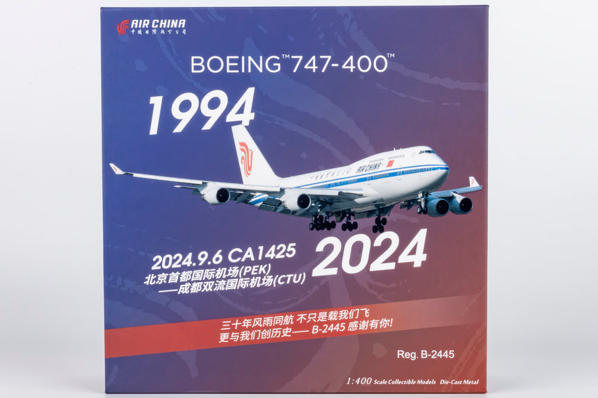 NG Models Air China "Farewell Flight" (Ultimate) Boeing 747-400 B-2445 1/400 Scale