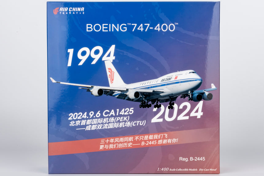 NG Models Air China "Farewell Flight" Boeing 747-400 B-2445 1/400 Scale