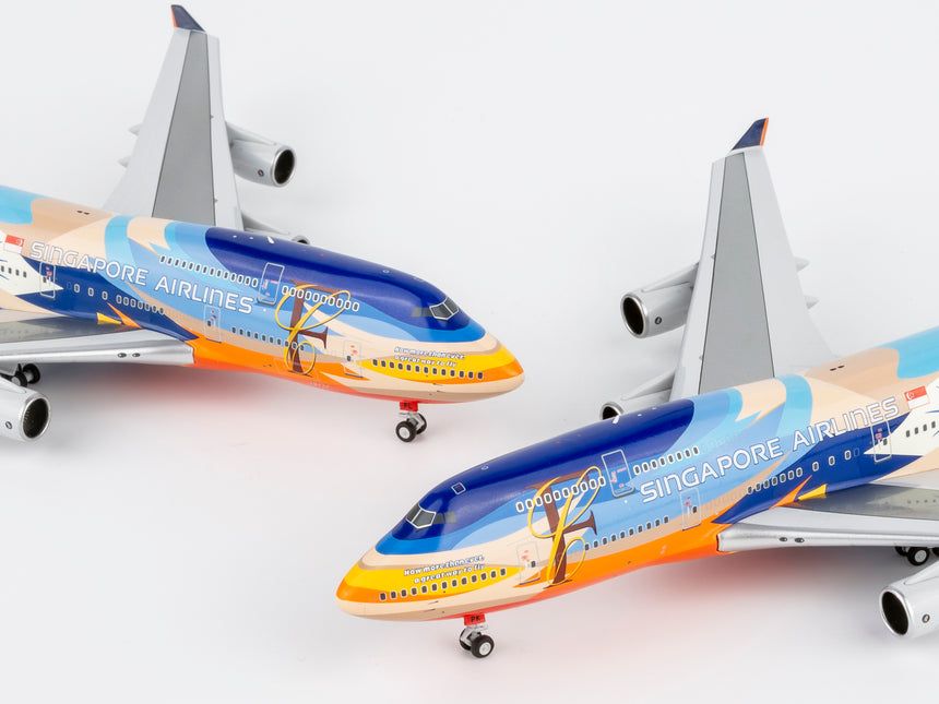 NG Models Singapore Airlines "Tropical" livery Boeing 747-400 9V-SPL 1/400 Aircraft Scale Model