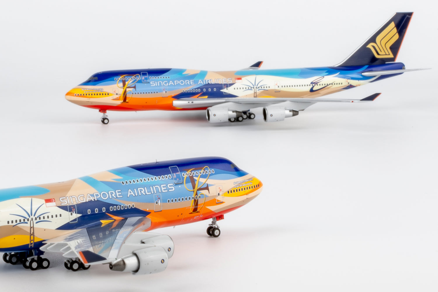 NG Models Singapore Airlines "Tropical" livery Boeing 747-400 9V-SPK 1/400 Aircraft Scale Model