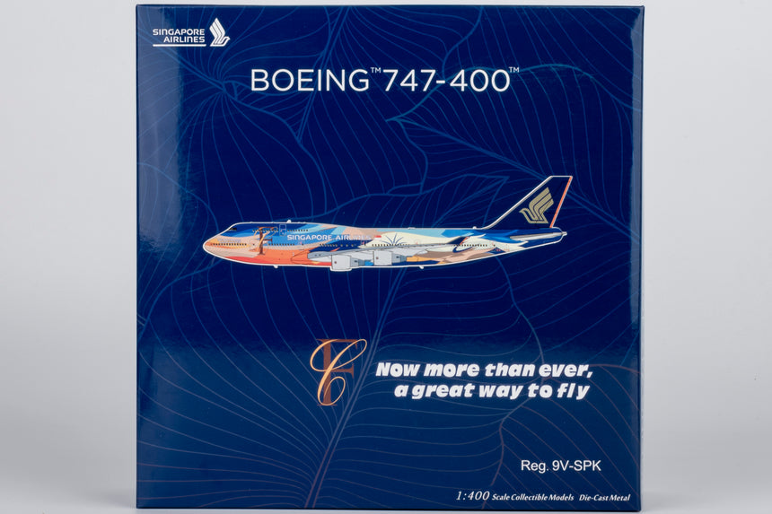 NG Models Singapore Airlines "Tropical" livery Boeing 747-400 9V-SPK 1/400 Aircraft Scale Model