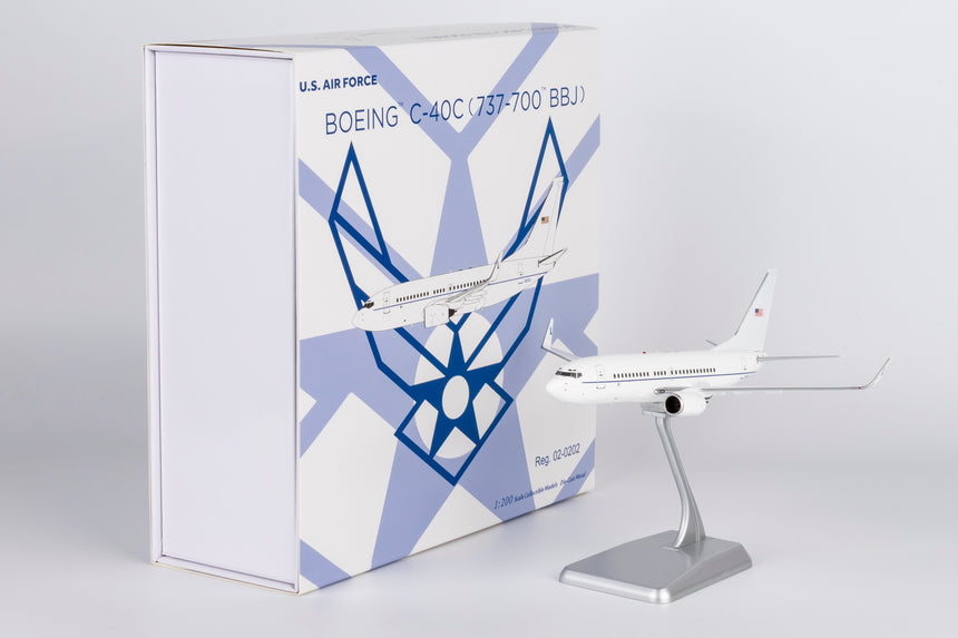 NG Models USA - Air Force (White Fuselage) C-40C (Boeing 737-700 BBJ) 02-0202 1/200 Scale