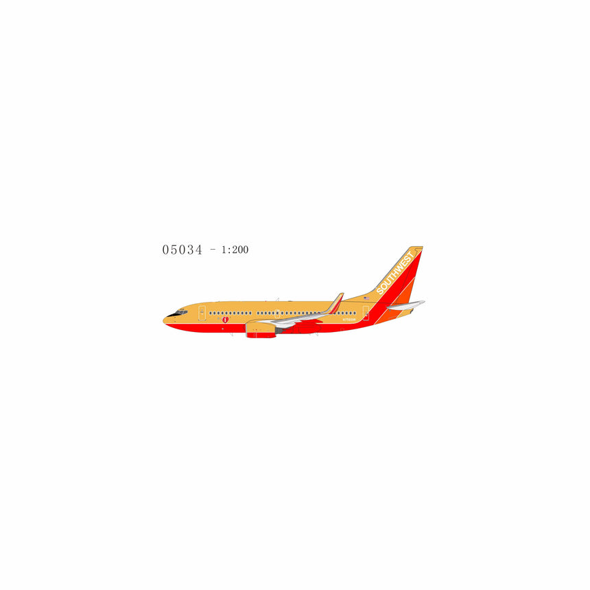 NG Models Southwest Airlines Boeing 737-700 N758SW (Mustard rocket livery with winglets) 1/200 Aircraft Scale Model