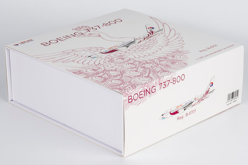 NG Models China Eastern Airlines “Purple Peacock” Boeing 737-800/w B-5701 1/200 Aircraft Scale Model