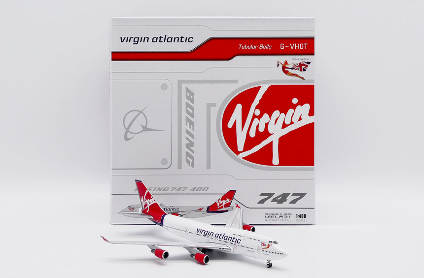 JC Wings Virgin Atlantic Boeing 747-400 (G-VHOT) "Tubular Belle" 1/400 Aircraft Scale Model