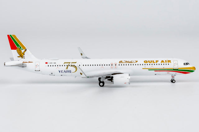 NG Models Gulf Air Airbus A321neo A9C-NB (75th Anniversary livery) 1/400 Aircraft Scale Model