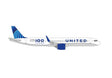 Herpa United Airlines Airbus A321neo "100 Years" 1/500 Aircraft Scale Model