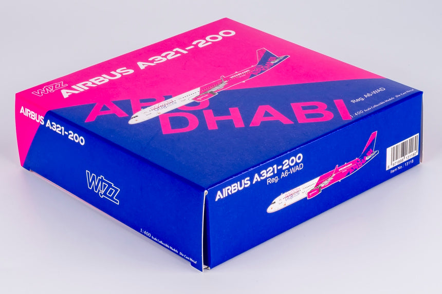 NG Models Wizz Air Abu Dhabi Airbus A321neo A6-WAD 1/400 Scale