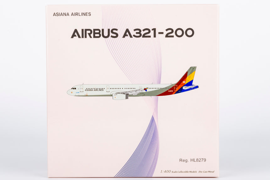 NG Models Asiana Airlines Airbus A321-200 HL8279 (new titles) 1/400 Scale