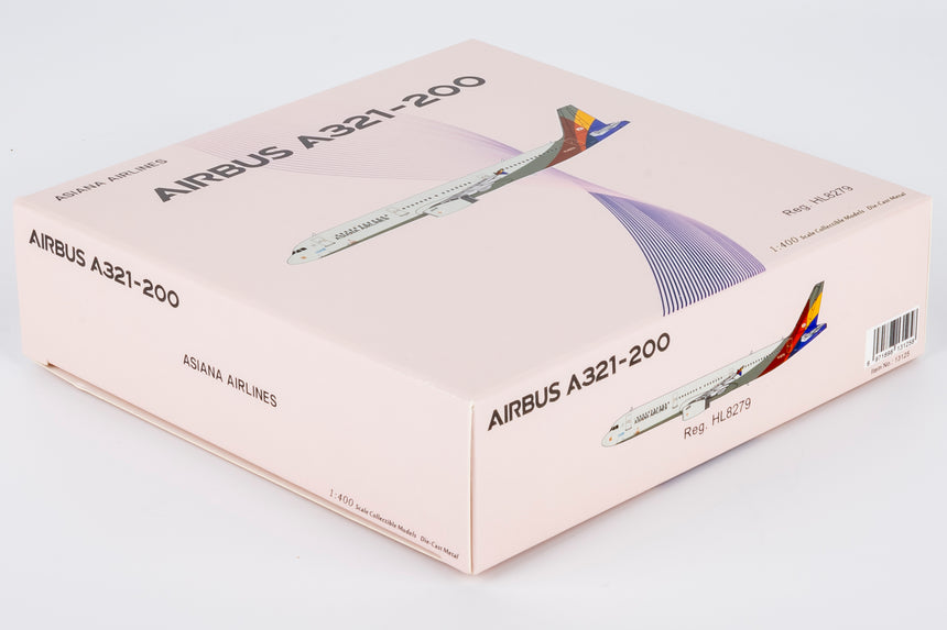 NG Models Asiana Airlines Airbus A321-200 HL8279 (new titles) 1/400 Scale