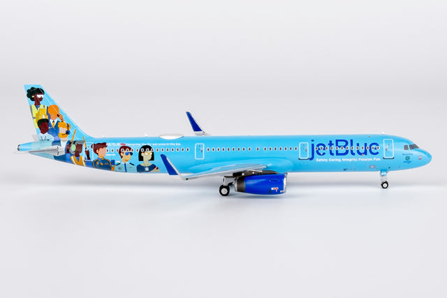 NG Models JetBlue Airways (Blueunity) Airbus A321-200/w N970JB 1/400 Aircraft Scale Model